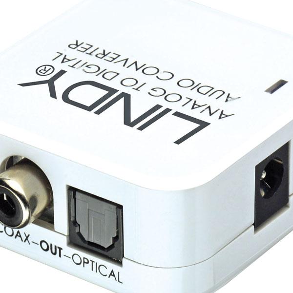 Lindy Analogue Stereo To Digital Spdif Toslink Or Coax Audio Converter (70409)