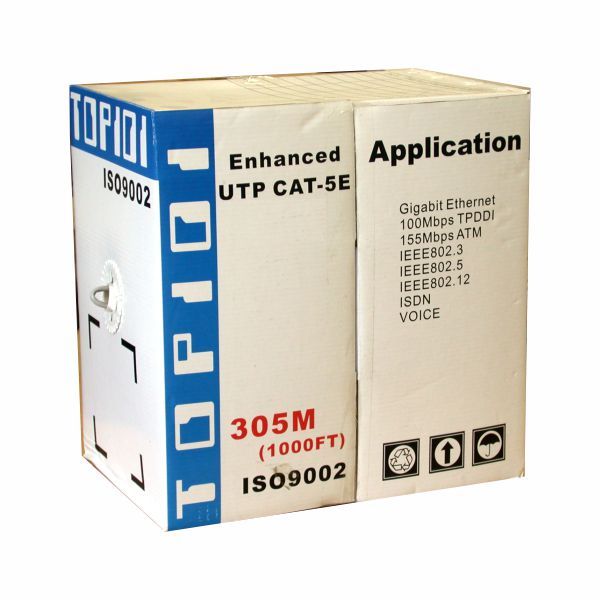 TOP101 Cat5e UTP Solid Network Cable In 305M Pull Box