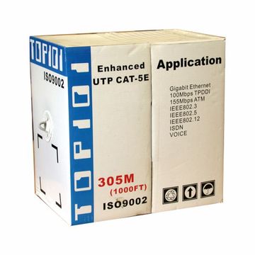 TOP101 Cat5e UTP Solid Network Cable In 305M Pull Box