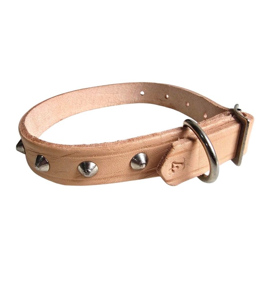 Leather Studded Dog Collar No.4 - 19X450mm