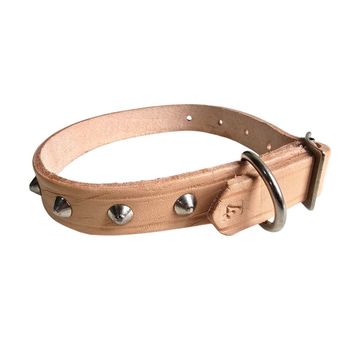 Leather Studded Dog Collar No.4 - 19X450mm