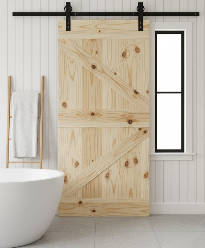 British Brace Plank Door with Hardware Kit (2100mm x 920mm)