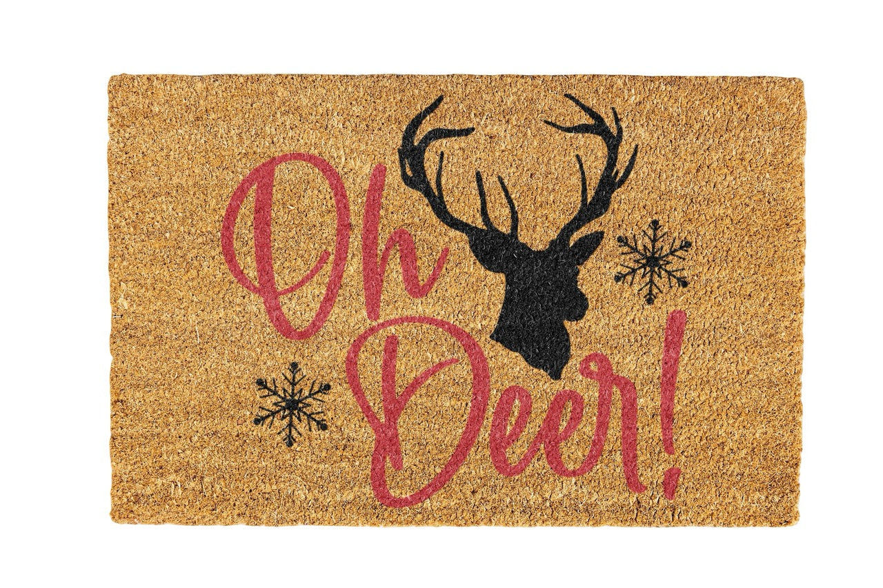 Oh Deer Coir Doormat Design 700 x 400 mm