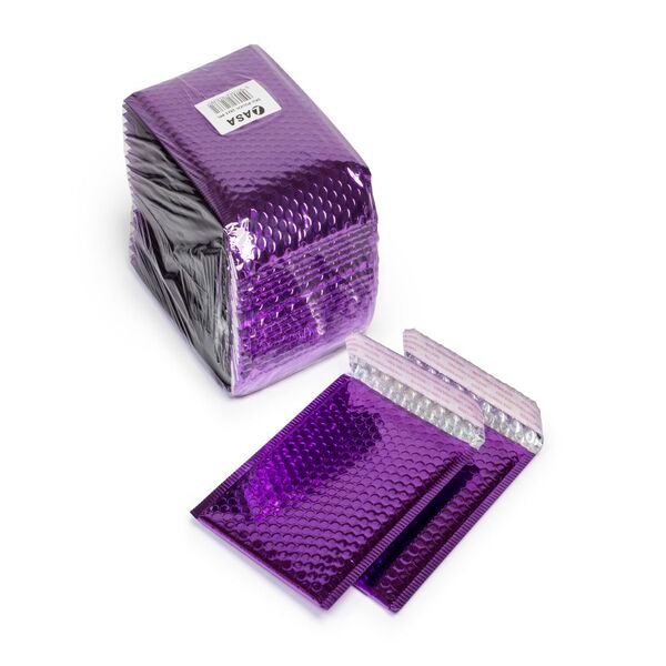 25 PACK 18 * 23CM POLY PADDED SHIPPING BAG - PURPLE