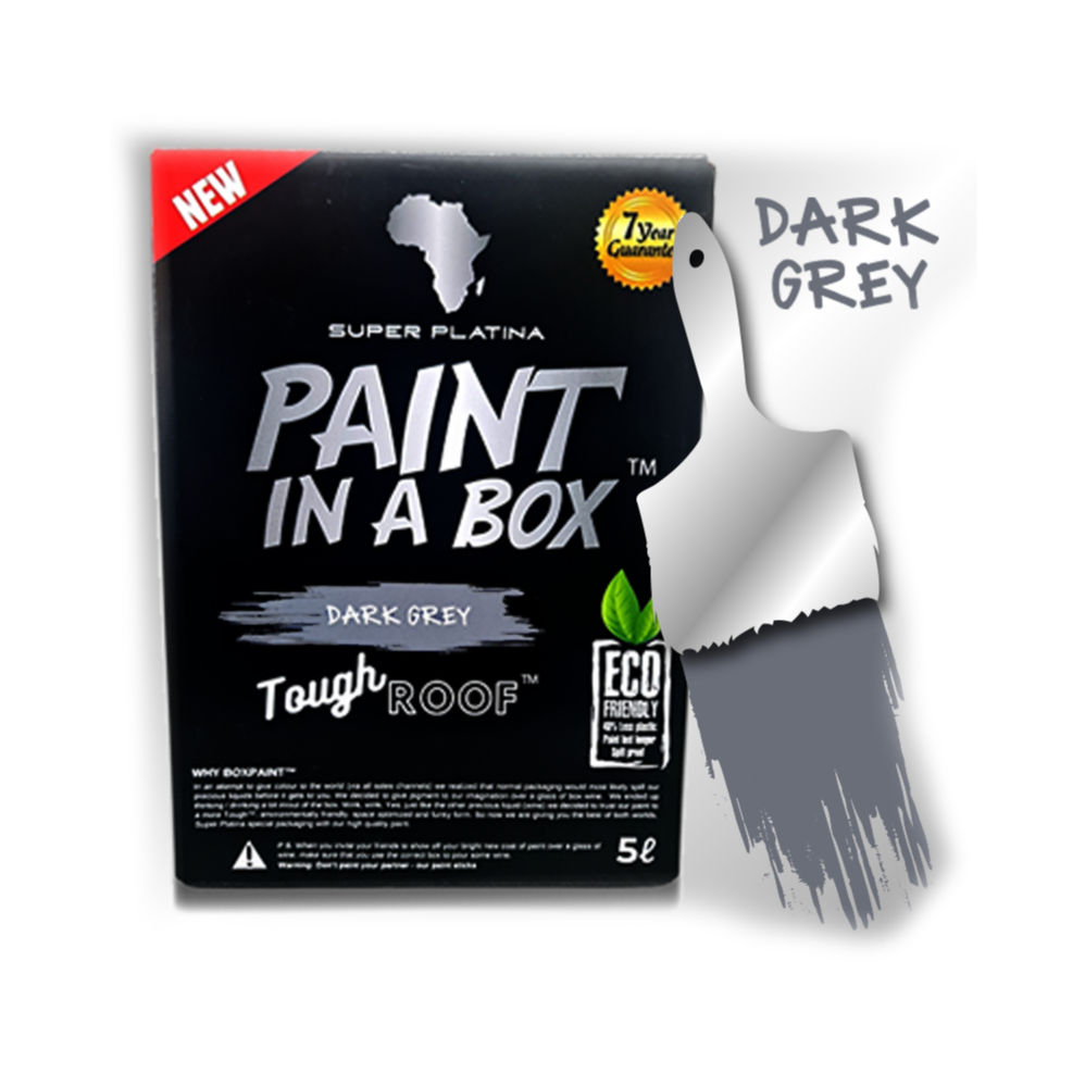Super Platina - Paint in a Box Tough Roof and Paving Paint 5L - Dark Grey