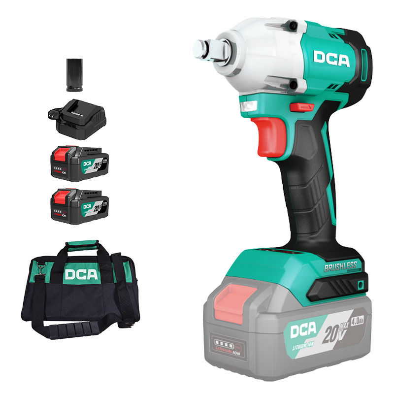 20V Brushless Impact Wrench Kit With 4.0Ah*2 & Charger ADPB298BM 298nm