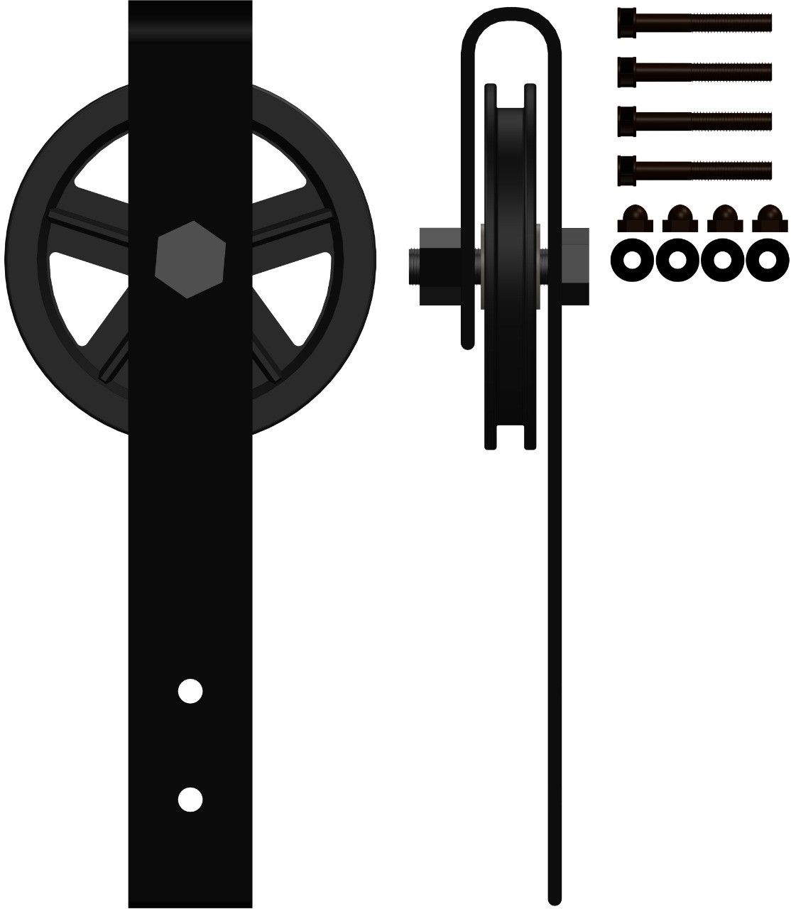 120mm Spoke Wheel Barn Door Hangers: Make a Grand Entrance
