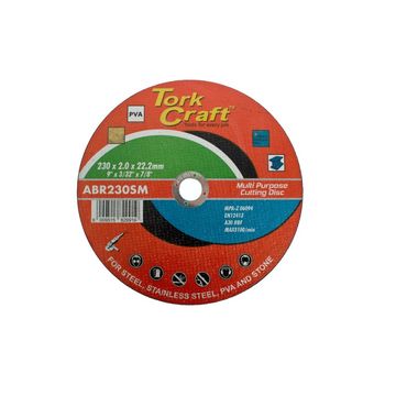 Tork Craft - Cutting Disc - Multi Purpose - 230mm x 2mm x 22.2mm - 7 Pack