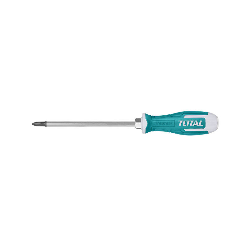 Total Tools Phillips Screwdriver 200mm Slotted Go-Through
