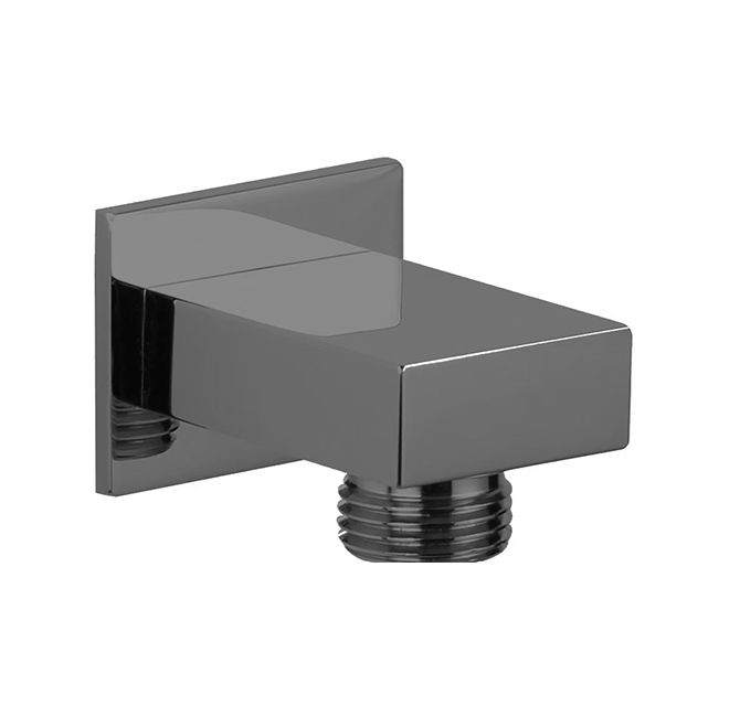 Devario Premio Shower Outlet Elbow Rectangular Brass -Gun Metal Grey