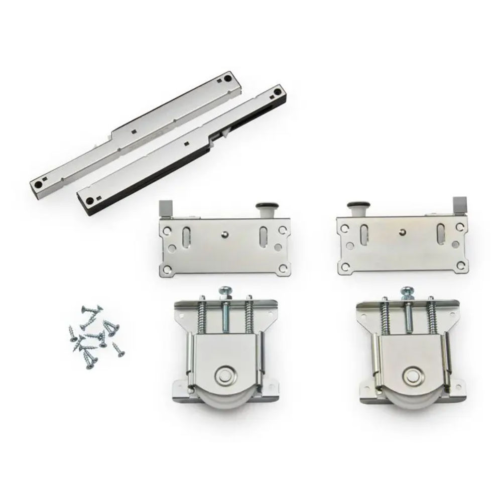 Sliding Door Soft-Close Hardware Set – 2 Upper Guides, 2 Rollers, 2 Soft-Close Units & Screws