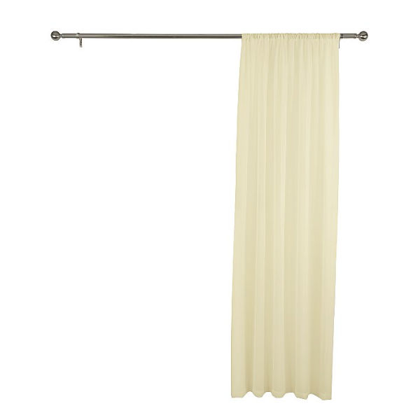 Voile Taped Curtain - Cream - 230 x 213 cm