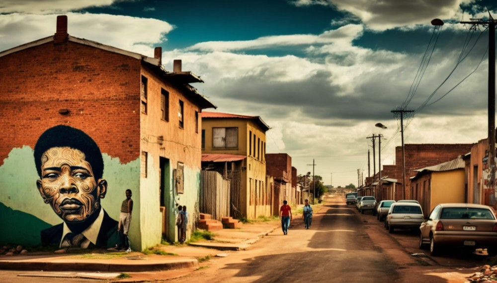 Canvas Wall Art - Canvas Wall Art – Vilakazi Street in Soweto - B1112 - [120 x 80 cm]