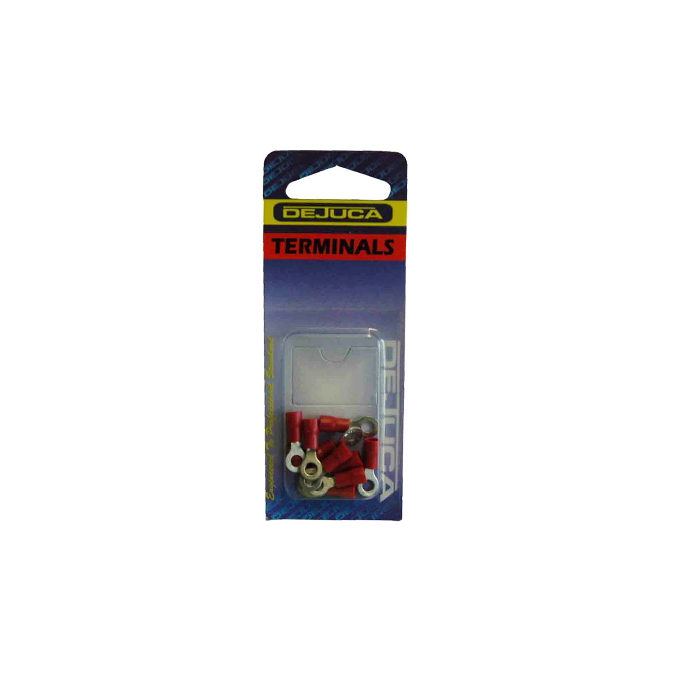 Dejuca - Terminal - Red - Ring - 4mm - 10/Card - 5 Pack