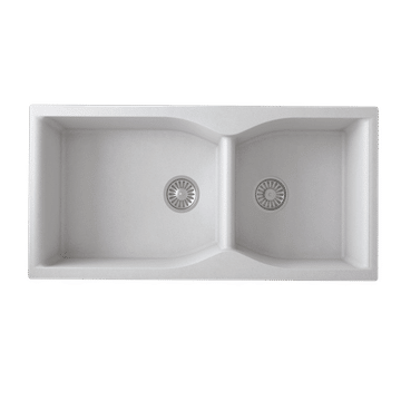 Rejoice Quartz Kitchen Sink Elite Metallic  Double
