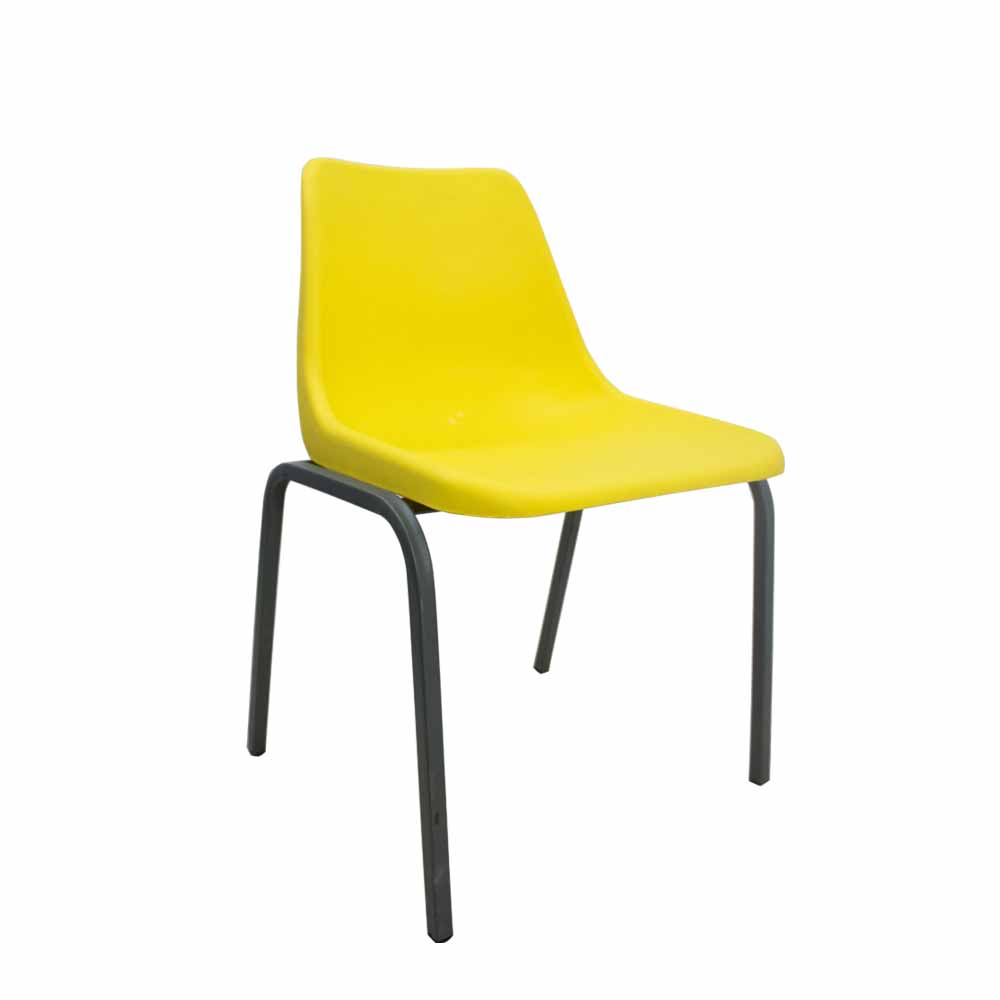 Vividitto - Adult School Chair Steel Frame - Yellow