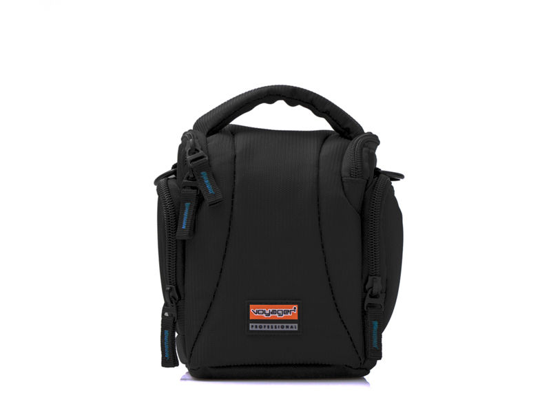Voyager Camera Bag (Black & Orange) - VOY-CB10B