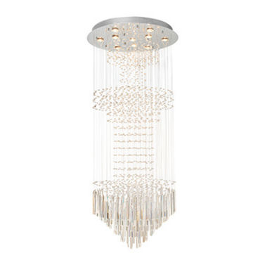 10LT Cascade Chandelier Crystal Chrome GU10 10x50w