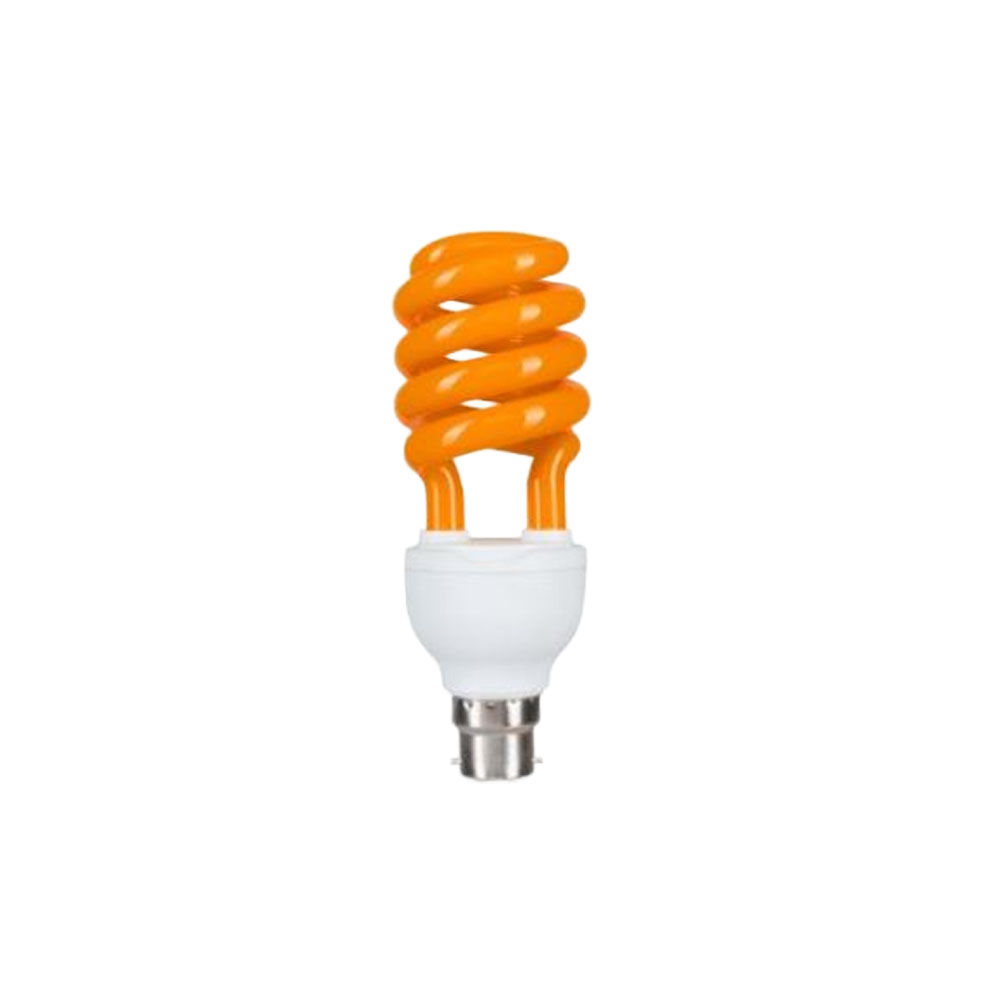 ACDC - 15W Spiral Compact Fluorescent Lamp Orange B22