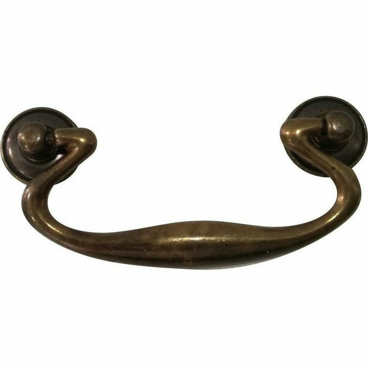 English Brass Cupboard Handle - Drop Handle - 76mm