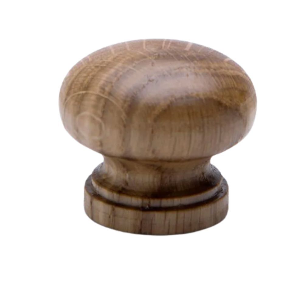 Pack of 10 x Knob, Lacquered Oak, 34mm