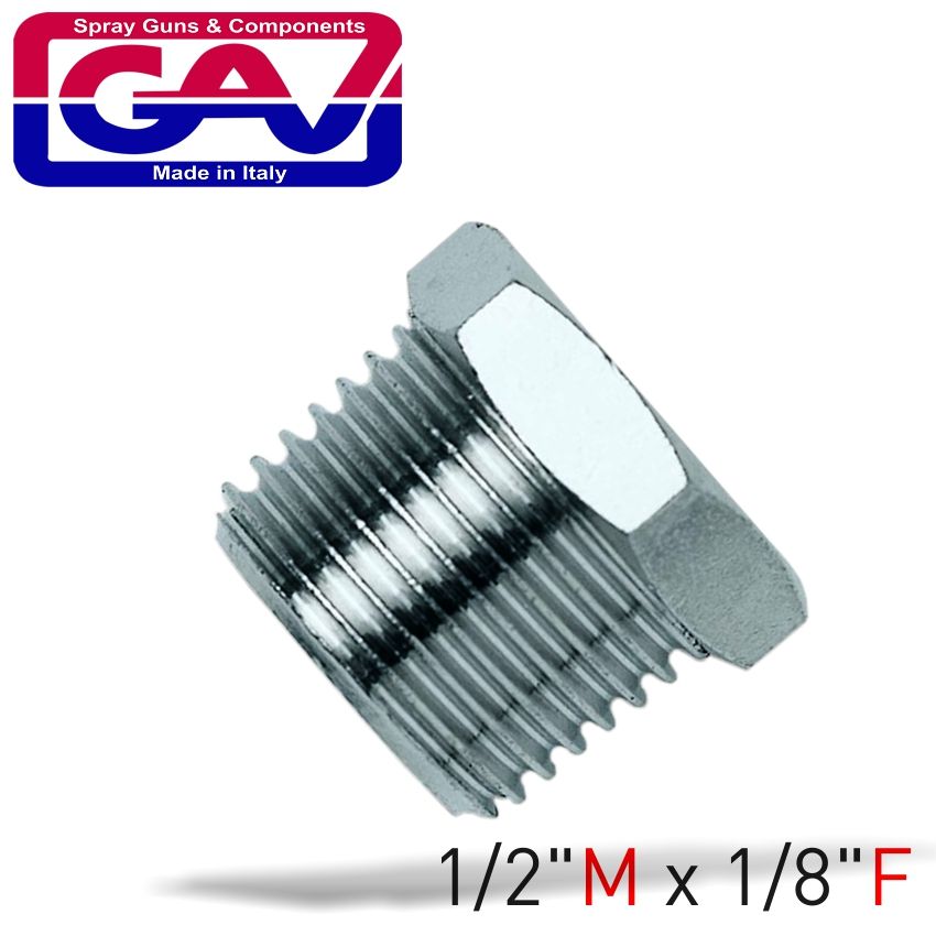 GAV Taper Reducer Bush 1/2 X 1/8 M/F