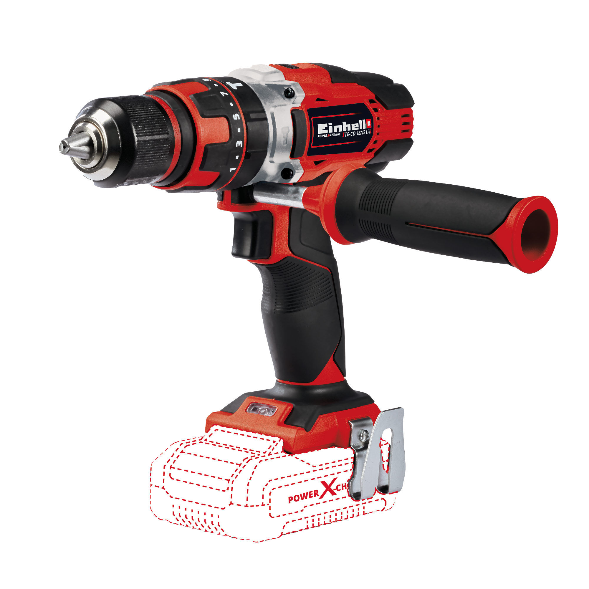 EINHELL - Drill Impact Cordless 18V 13mm 48Nm - TE-CD 18/48 Li-i-Solo
