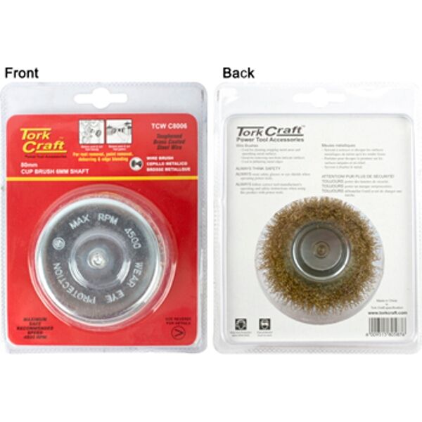 Wire Cup Brush 80Mm X 6Mm Shaft Blister