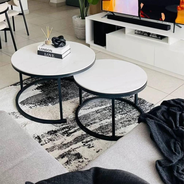 Round Nesting Coffee Tables (Set of 2)