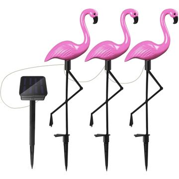Waterproof Solar Flamingo Garden LED Light - 3Pack
