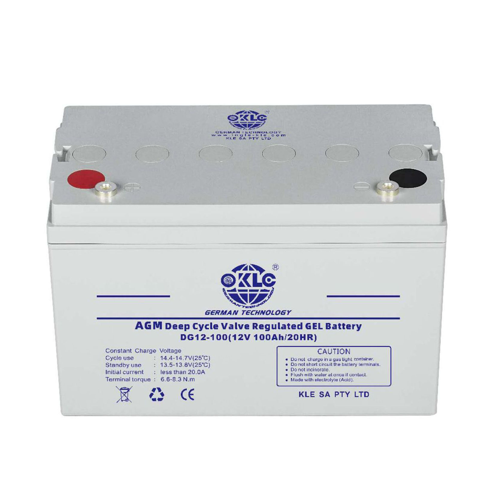 Agm Gel Battery 100Ah Deep Cycle Battery 12v - Kle 100ah/20hr