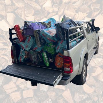 Firewood Bluegum Double Bakkie Load - 28 Bags (650KG)