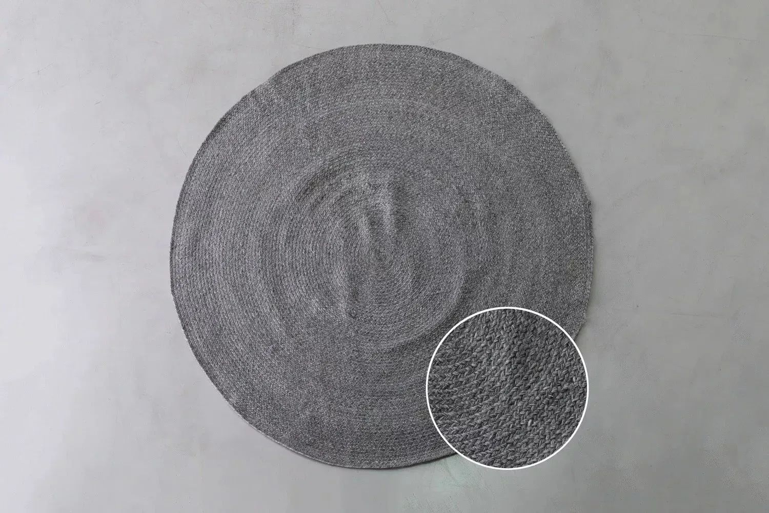 Lakota Round Outdoor Rug Large Ø200cm – Graphite