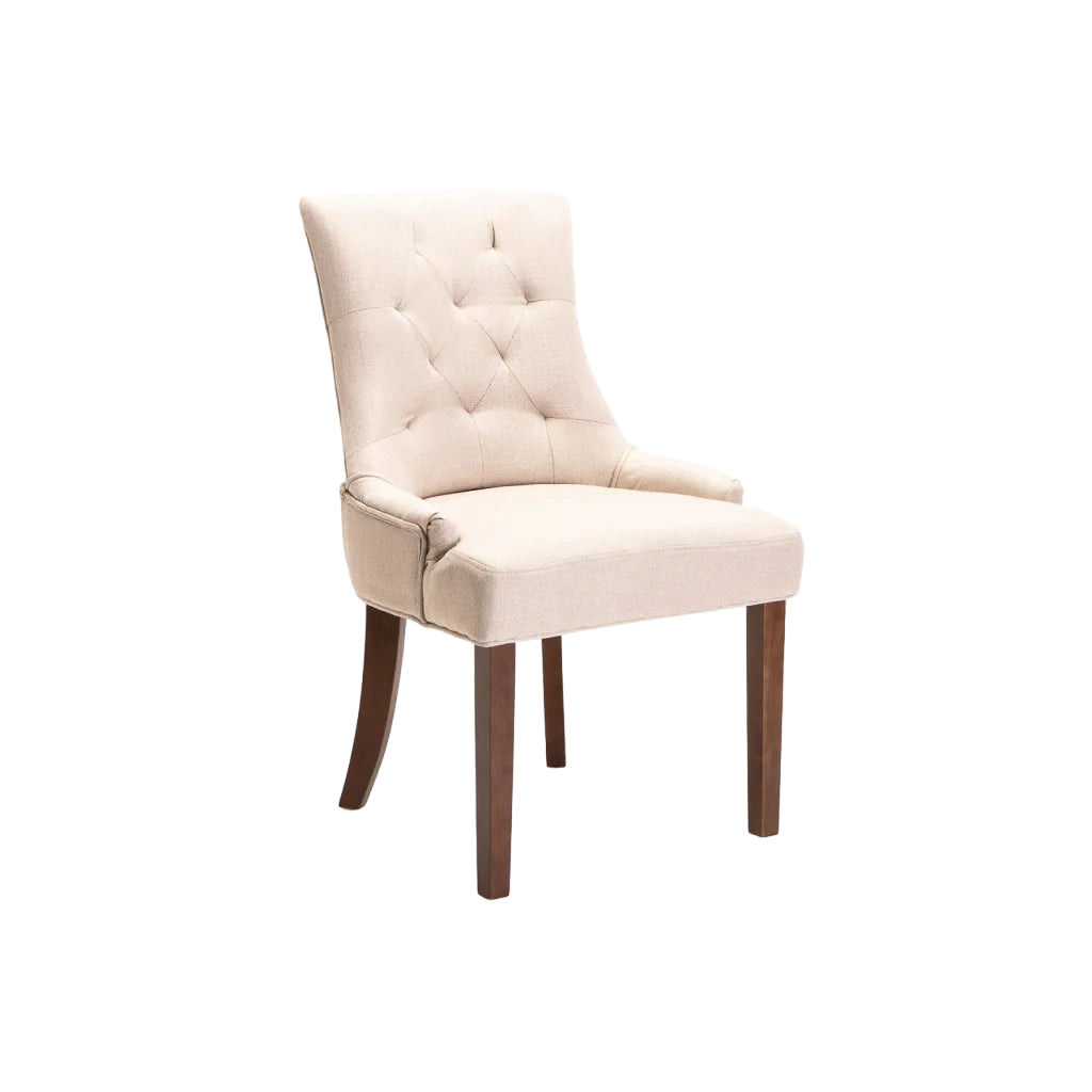 Vividitto - Kia Bloom Fabric Dining Chair - Cream
