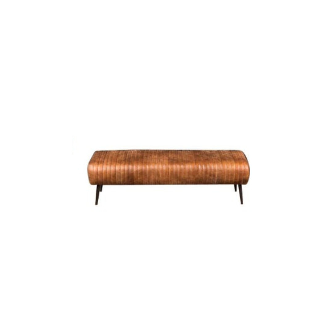 Briatoni Ribbed Bench - Tan Brown