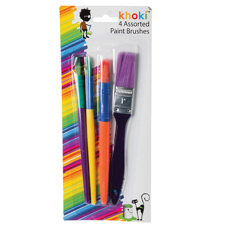 Brushes - Art Accessories - Assorted Sizes - Large - 4 Piece - 8 Pack