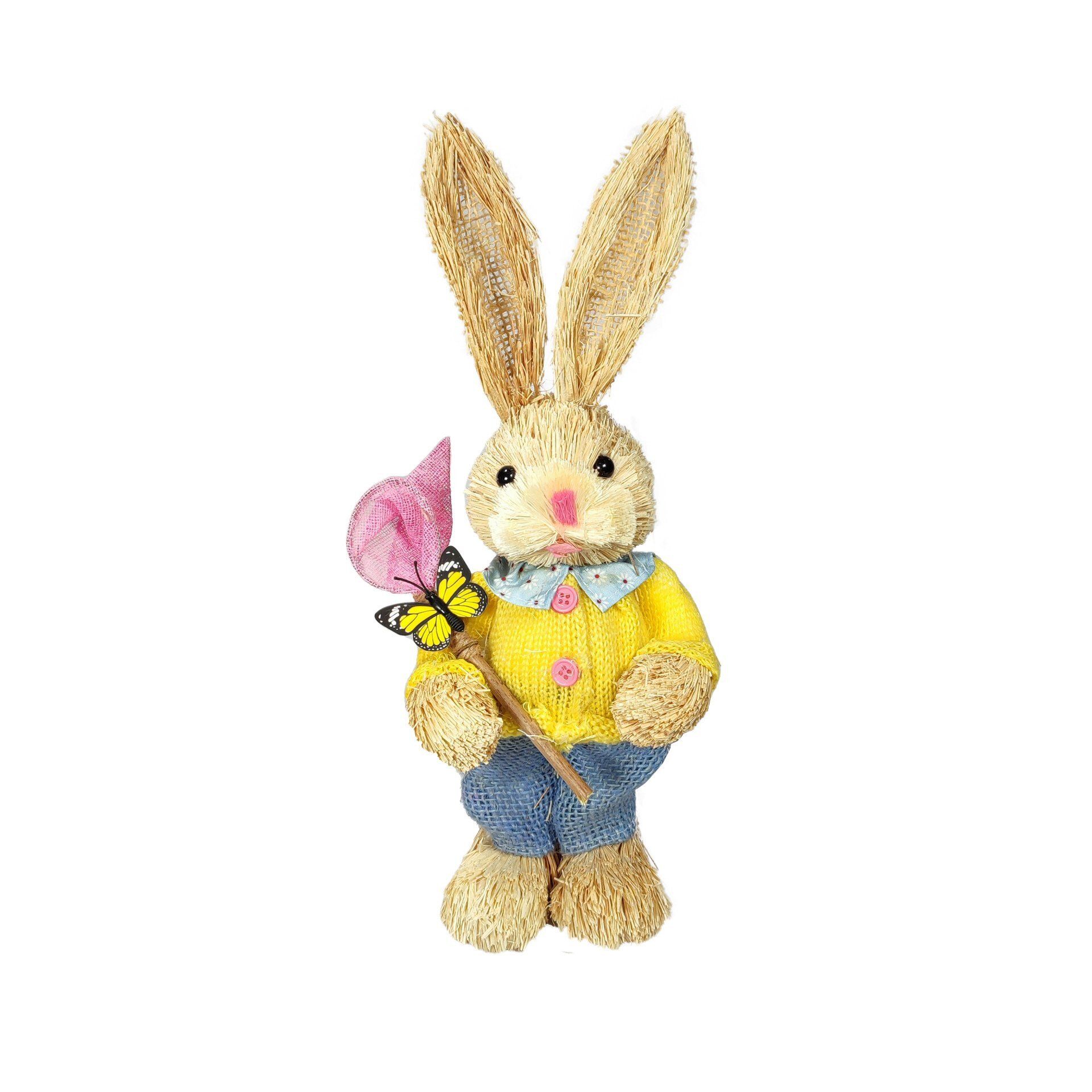 Grass Bunny Boy With Net 35Cm