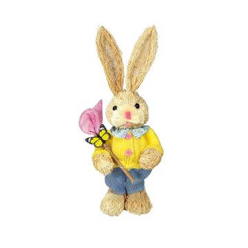 Grass Bunny Boy With Net 35Cm