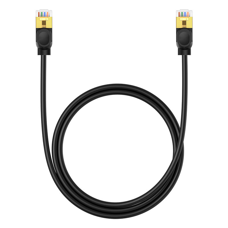 Baseus High Speed CAT7 10Gigabit Ethernet Cable (Slender Cable) 1m - Cluster Black