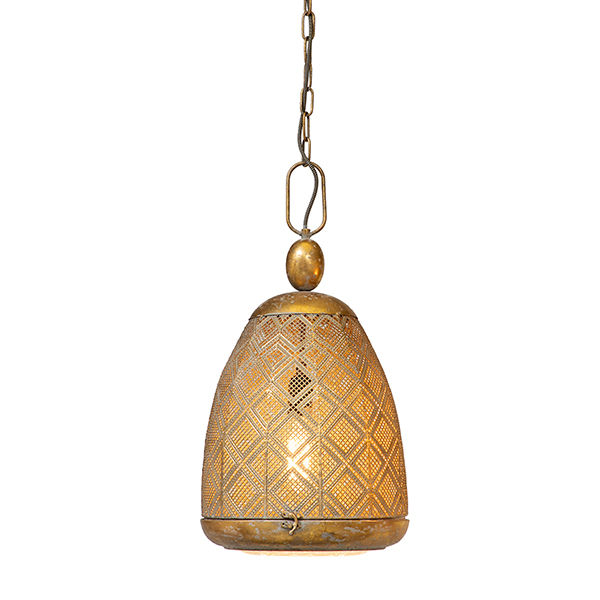 The Lighting Warehouse - Pendant Tangiers Old Brass Glass