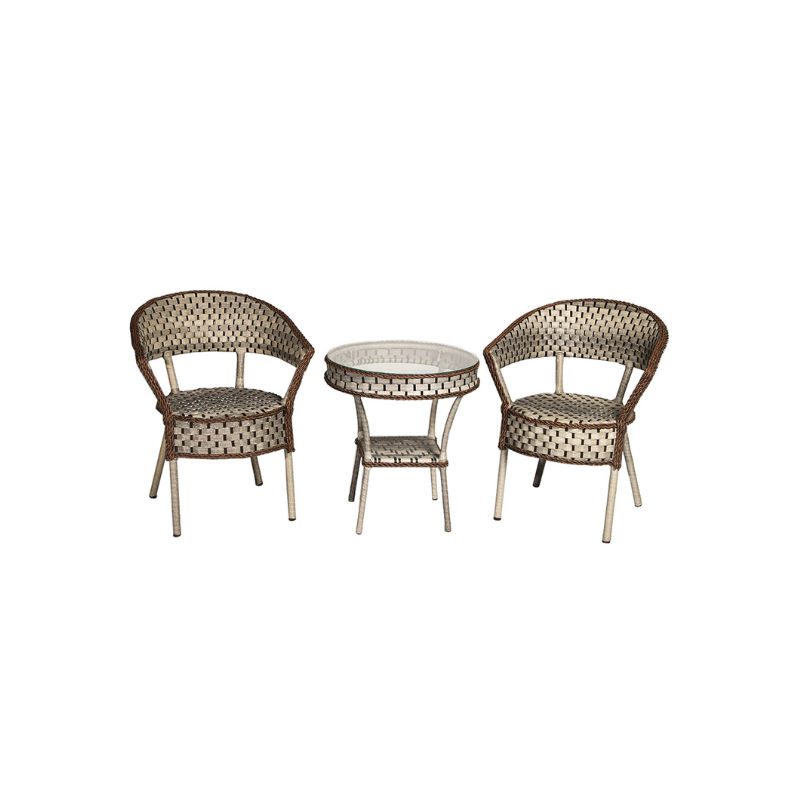 QandAHome-Hanover Brown 3-Piece Patio Set