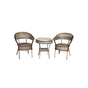 QandAHome-Hanover Brown 3-Piece Patio Set