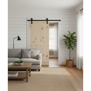 Mid Plank Barn Door with Hardware Kit