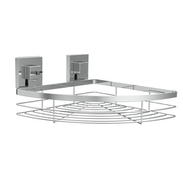 Fusion-Loc - Suction - Corner Shower Shelf - Silver