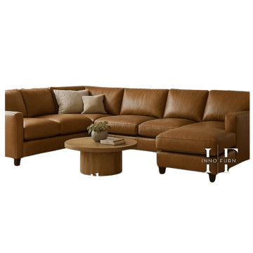 Innofurn-8 Seater Euro Leather U-Shaped Couch