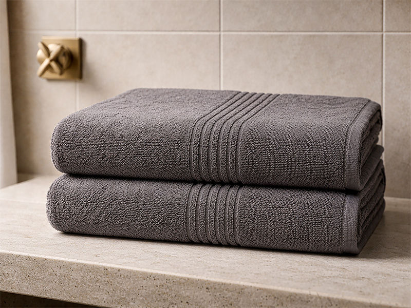 Hotel Collection 600GSM 90x160cms Bath Sheets - 02 Piece Pack - Pavement