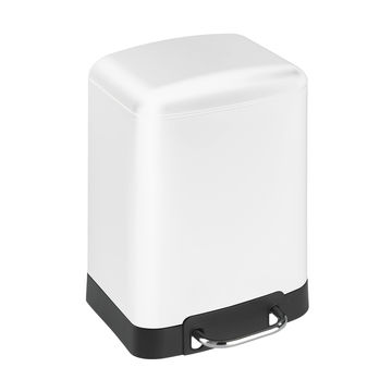 Wenko - Pedal Bin - 6L - Studio Range - Easy Close - White