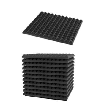 Echo-Less Acoustic Foam Pyramid Panels 2.5cm (12 Pack)