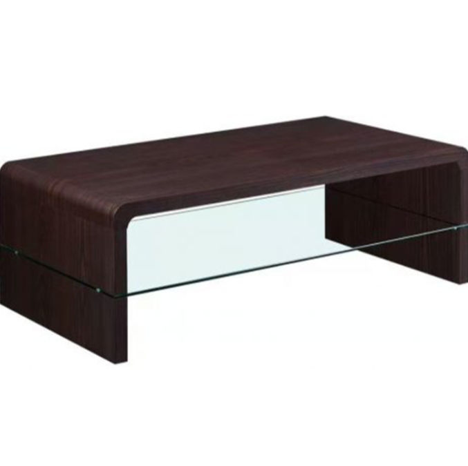 Arch High Gloss Coffee Table -Brown