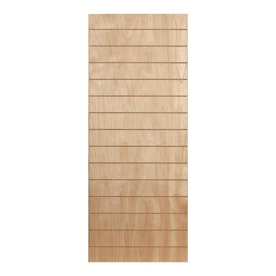 Interior Door Hard Board with Veneer Hollow Core Horizontal Slats 2 Concealed Edges-w813xh2032mm
